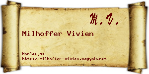 Milhoffer Vivien névjegykártya