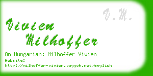 vivien milhoffer business card